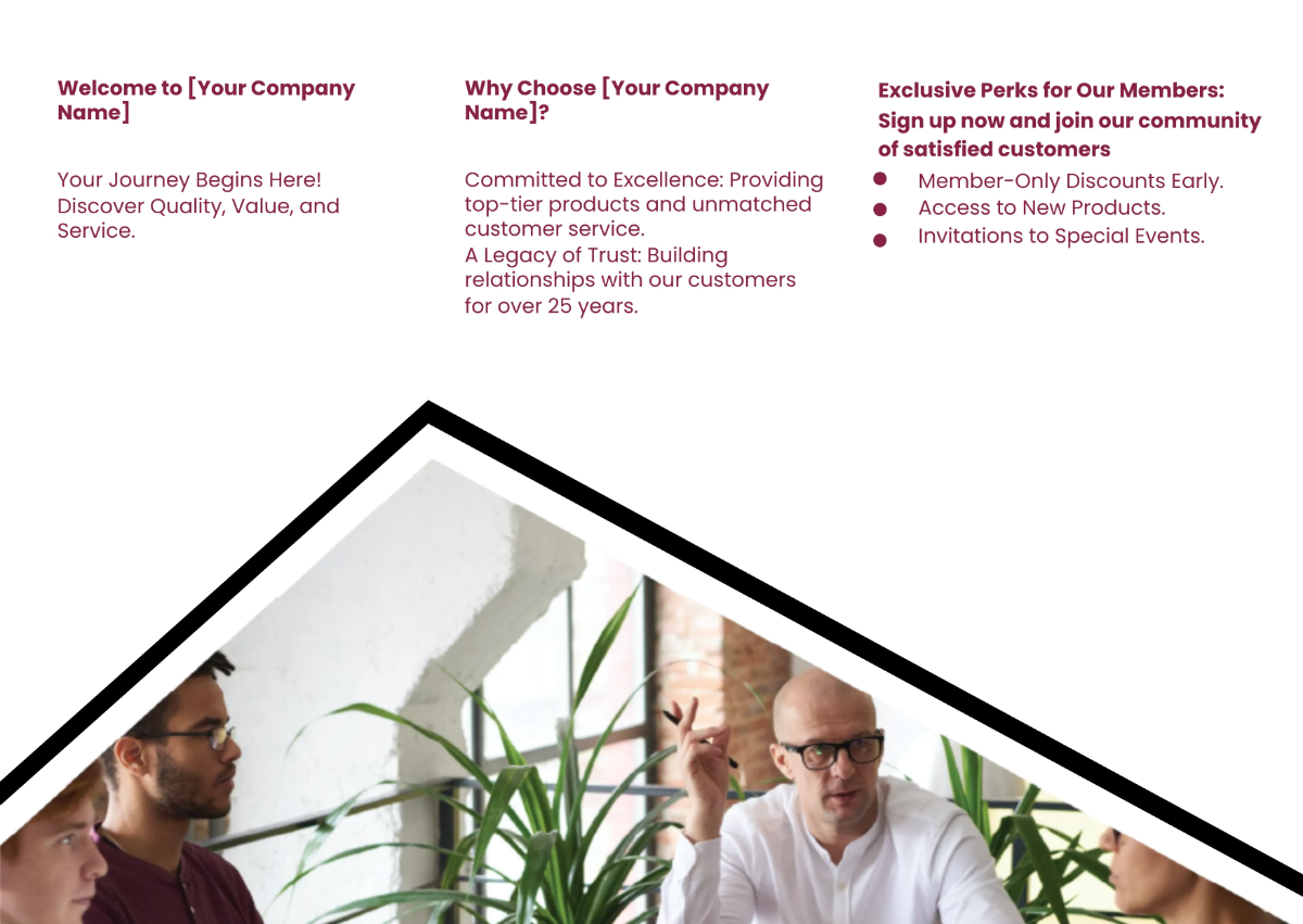 Free Sales New Customer Guide Pamphlet Template to Edit Online