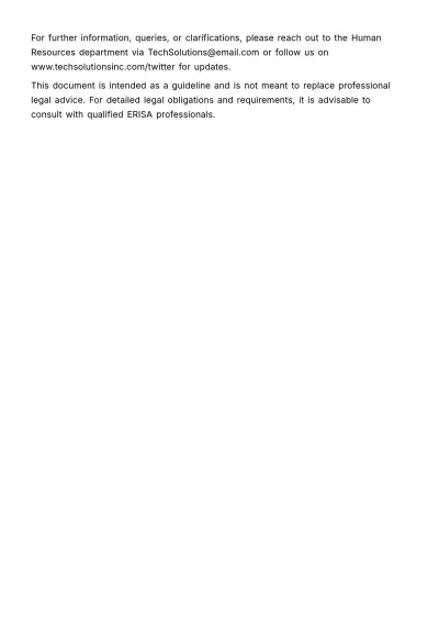 Free ERISA Compliance Document HR Template to Edit Online
