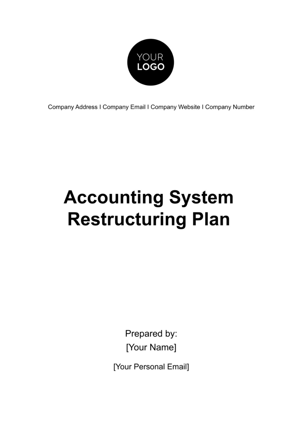 Accounting System Restructuring Plan Template - Edit Online & Download