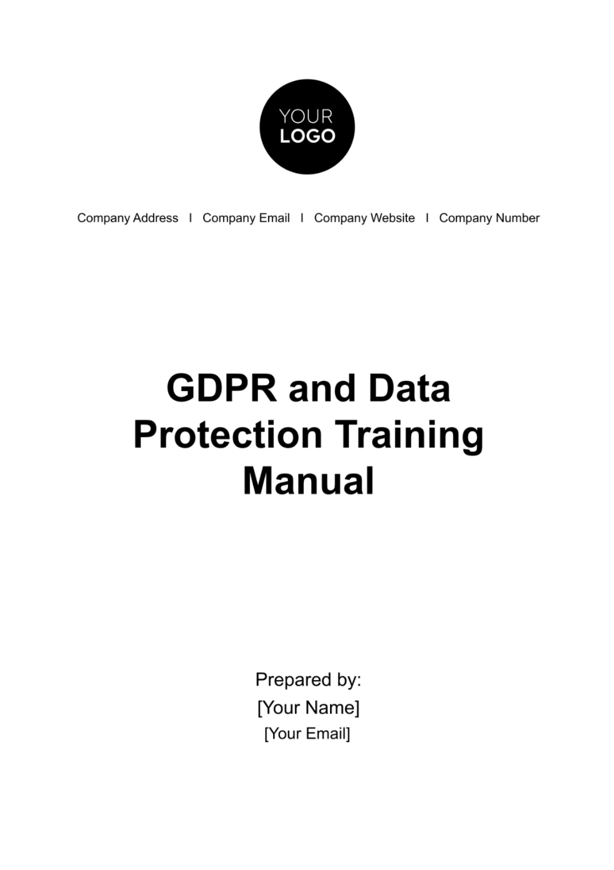 GDPR and Data Protection Training Manual HR Template - Edit Online & Download