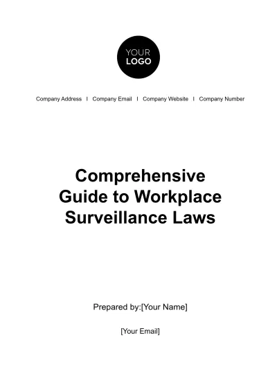 Free Comprehensive Guide to Workplace Surveillance Laws HR Template to Edit Online