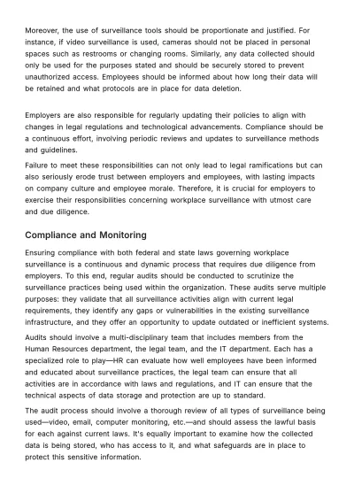 Free Comprehensive Guide to Workplace Surveillance Laws HR Template to Edit Online