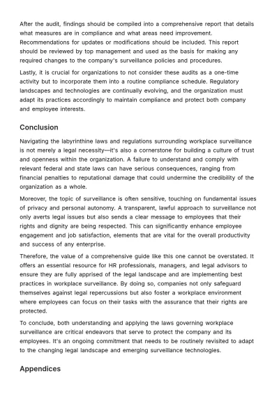 Free Comprehensive Guide to Workplace Surveillance Laws HR Template to Edit Online