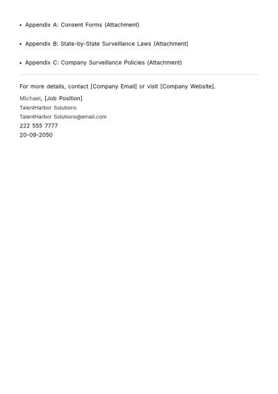 Free Comprehensive Guide to Workplace Surveillance Laws HR Template to Edit Online