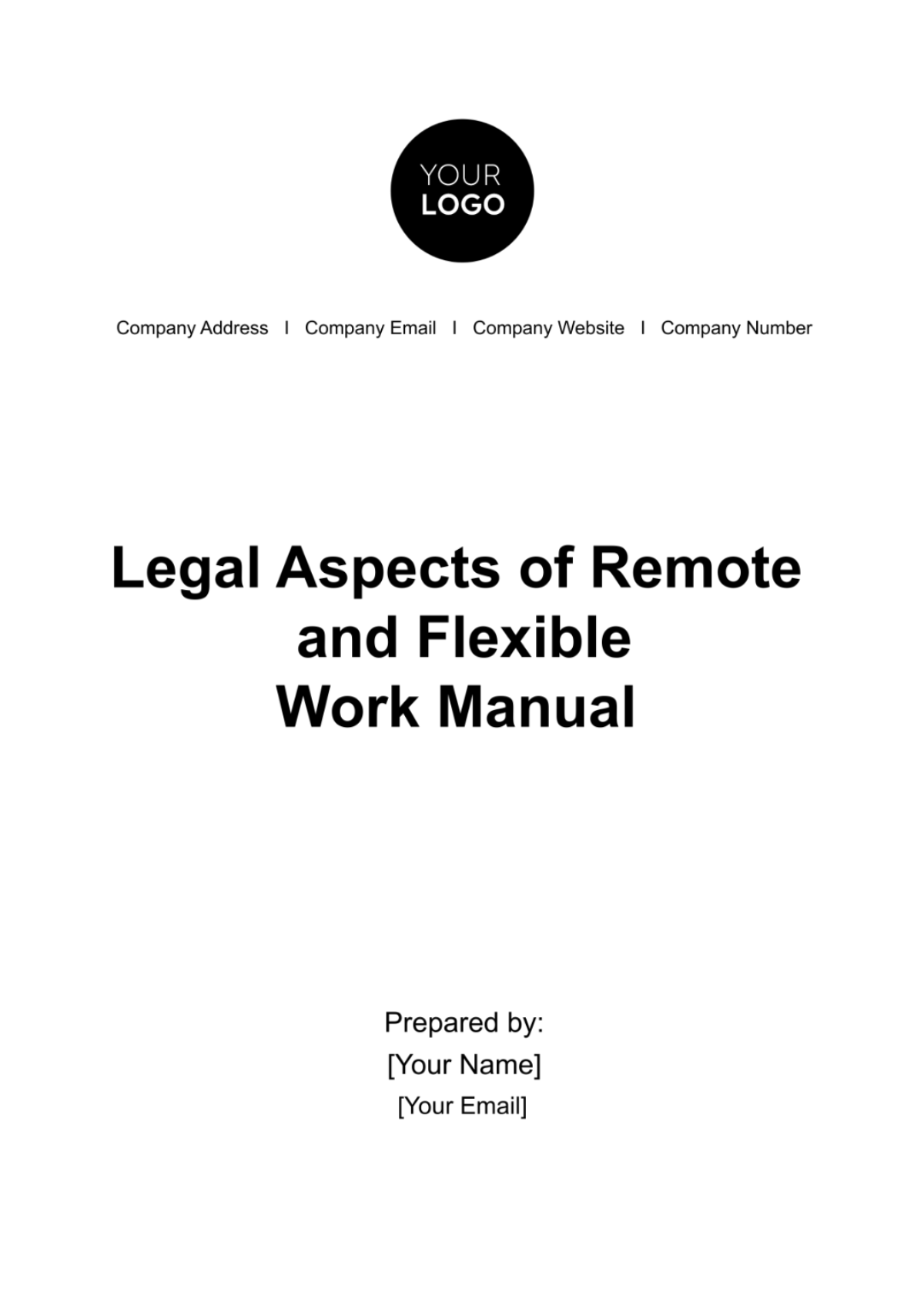 Legal Aspects of Remote and Flexible Work Manual HR Template