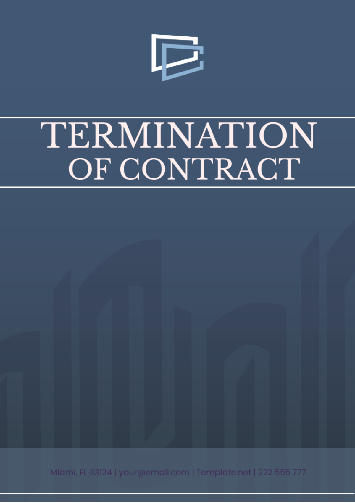 Termination Of Contract Template