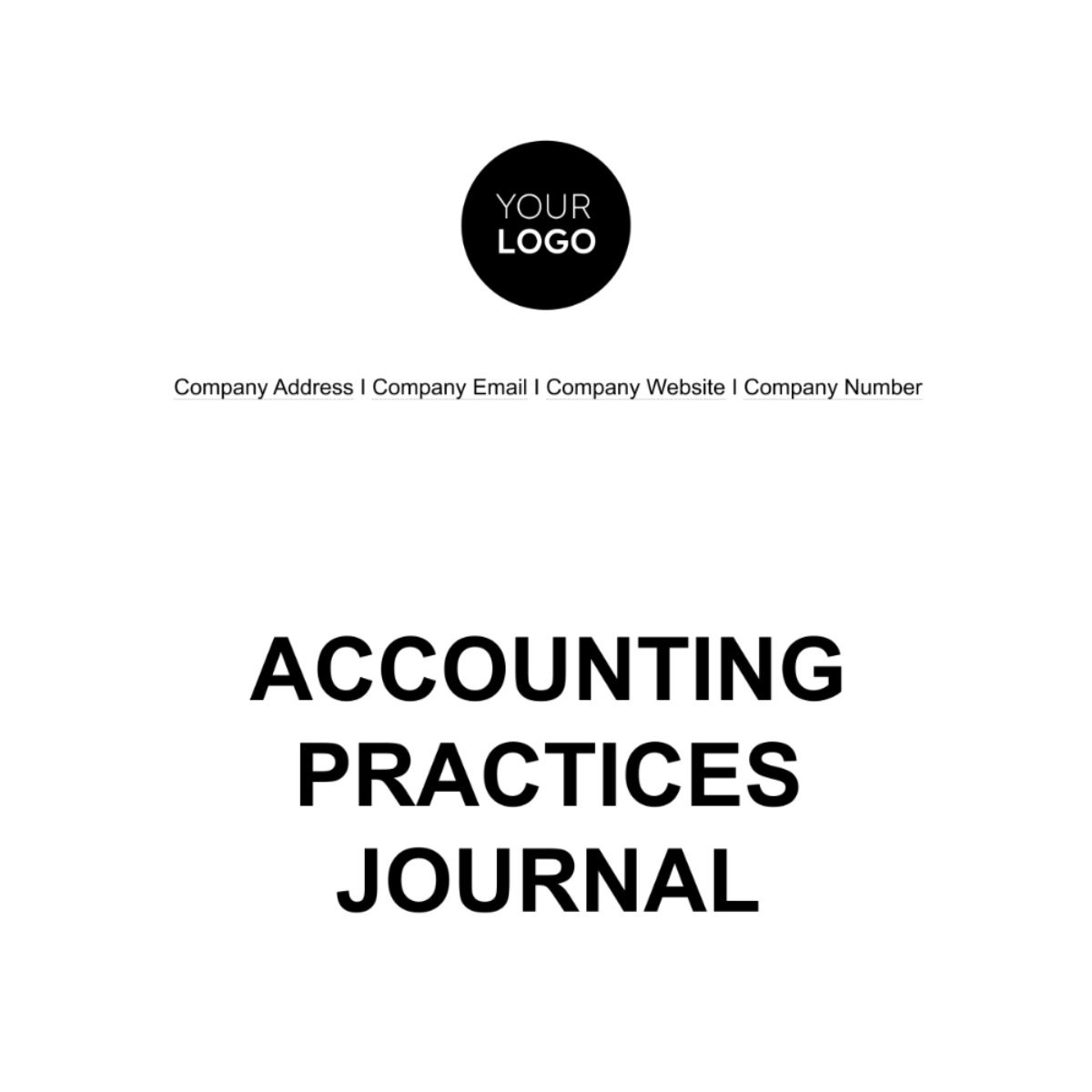 Accounting Practices Journal Template