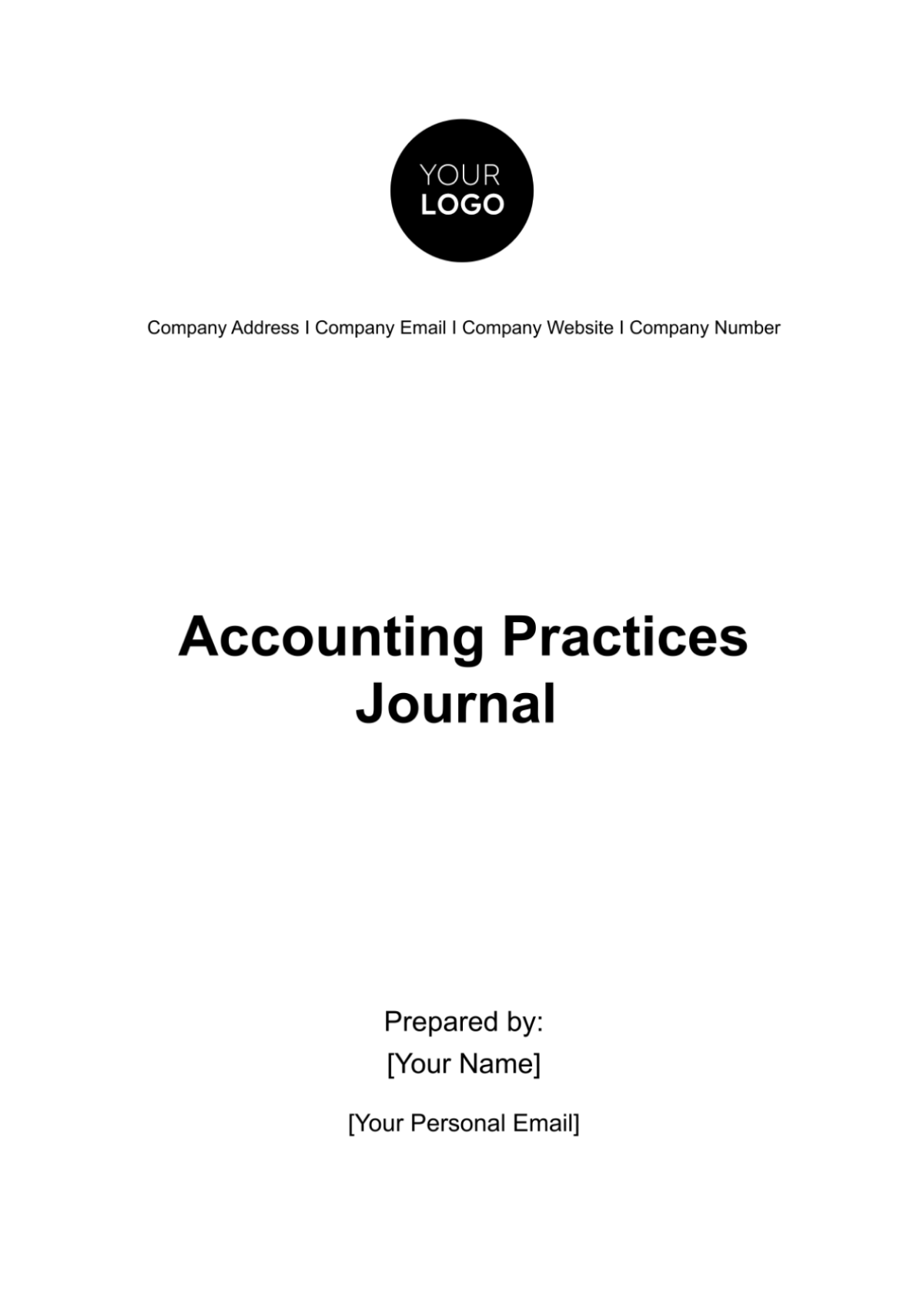 Accounting Practices Journal Template