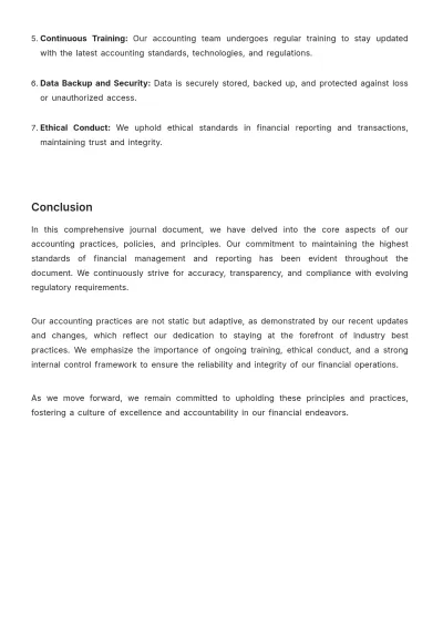 Free Accounting Practices Journal Template to Edit Online