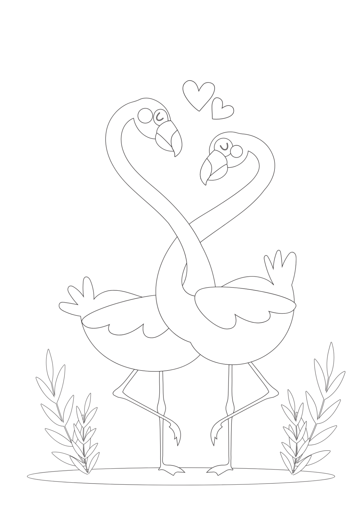 Cute Valentine's Day Drawing Template