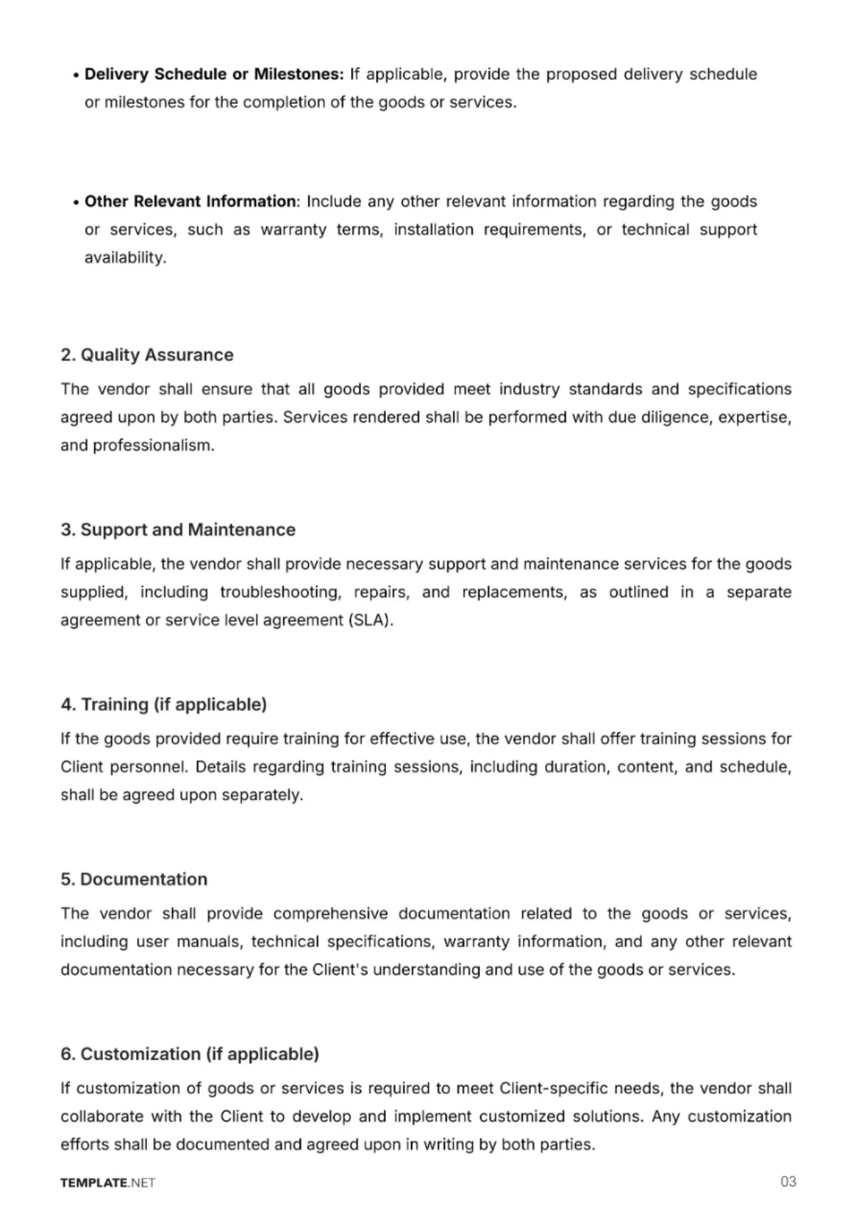 Free Vendor Contract Template to Edit Online