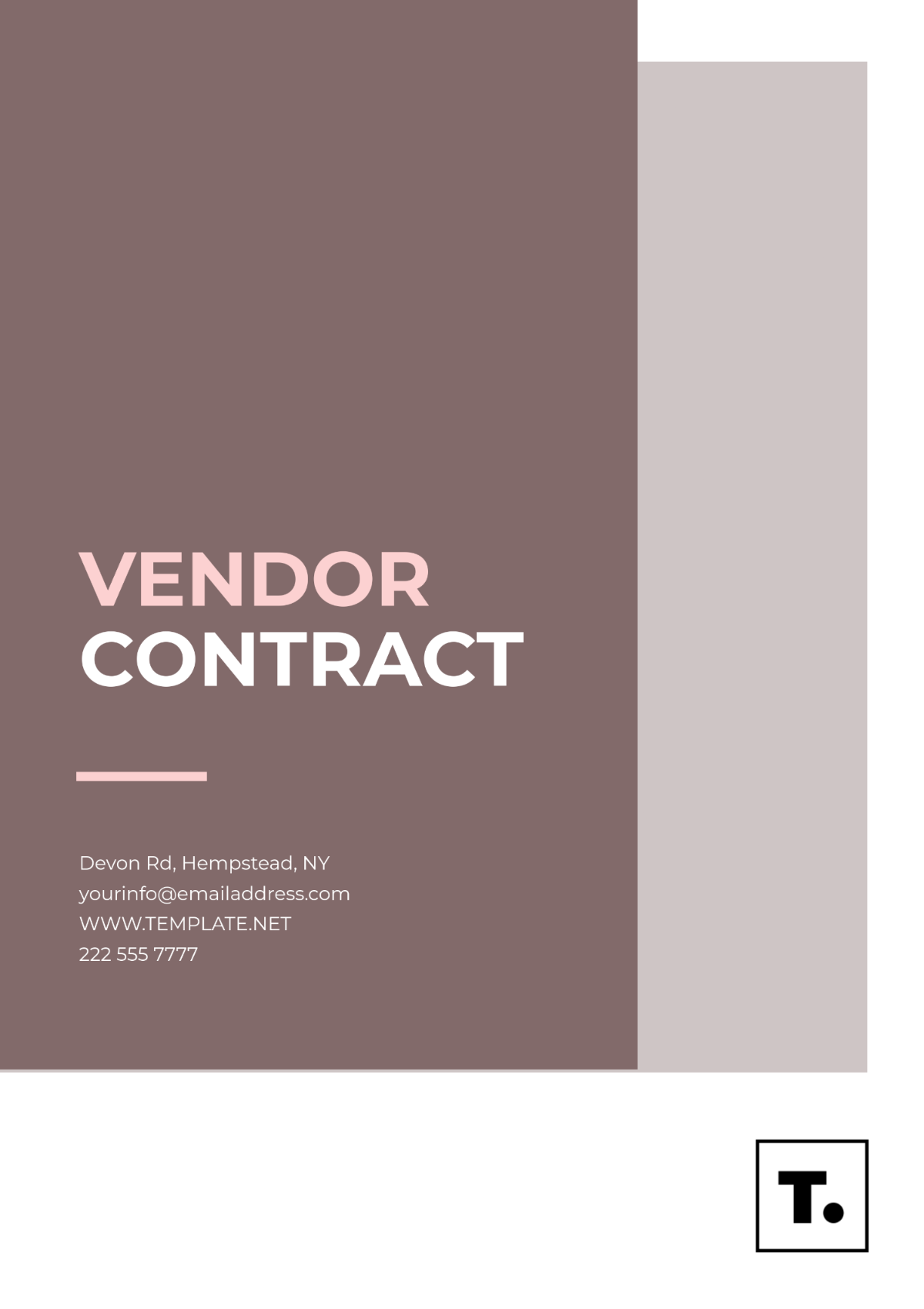 Vendor Contract Template - Edit Online & Download