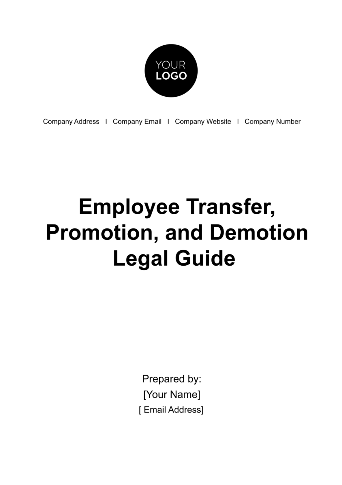 Employee Transfer, Promotion, and Demotion Legal Guide HR Template