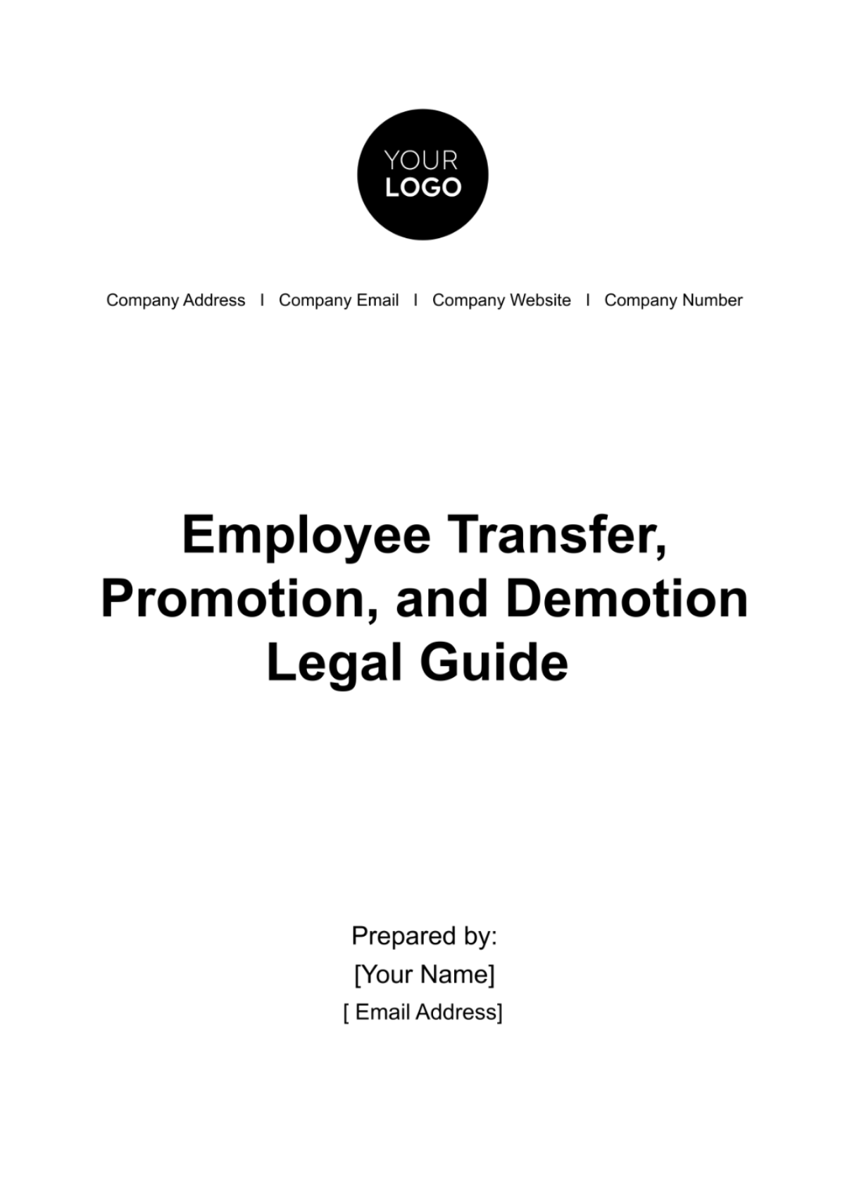 Employee Transfer, Promotion, and Demotion Legal Guide HR Template - Edit Online & Download