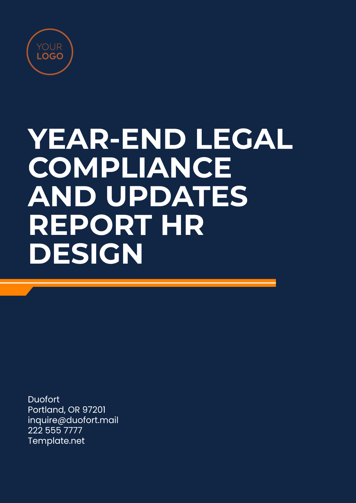 Year-end Legal Compliance and Updates Report HR Design Template - Edit Online & Download