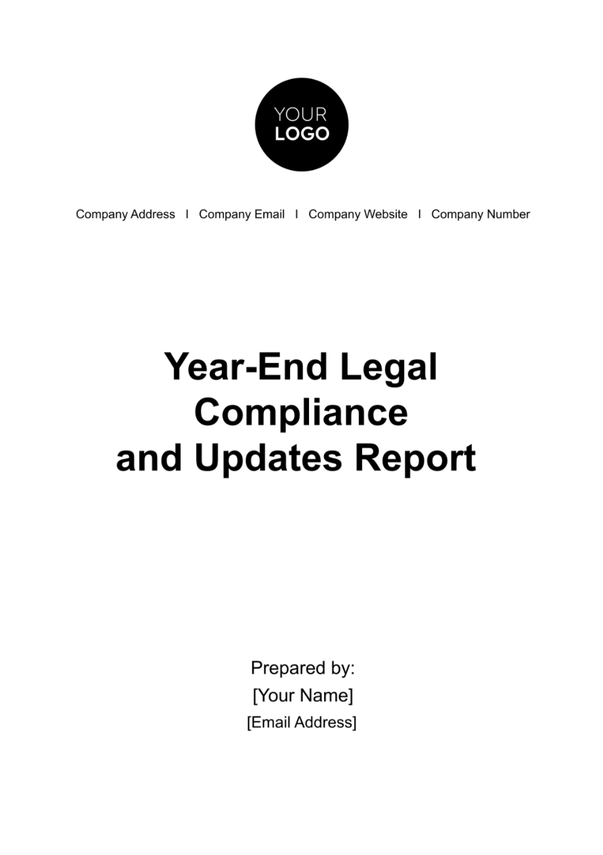 Free Year-end Legal Compliance and Updates Report HR Template