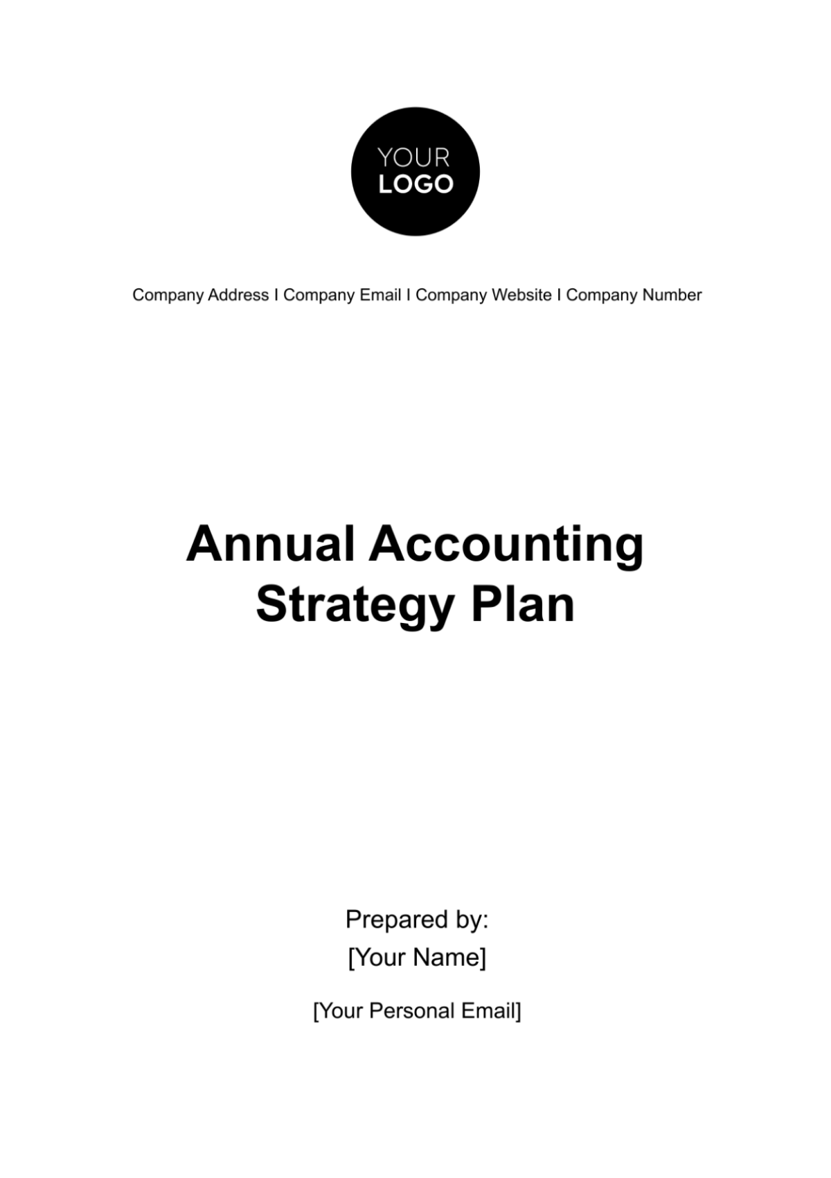 Annual Accounting Strategy Plan Template