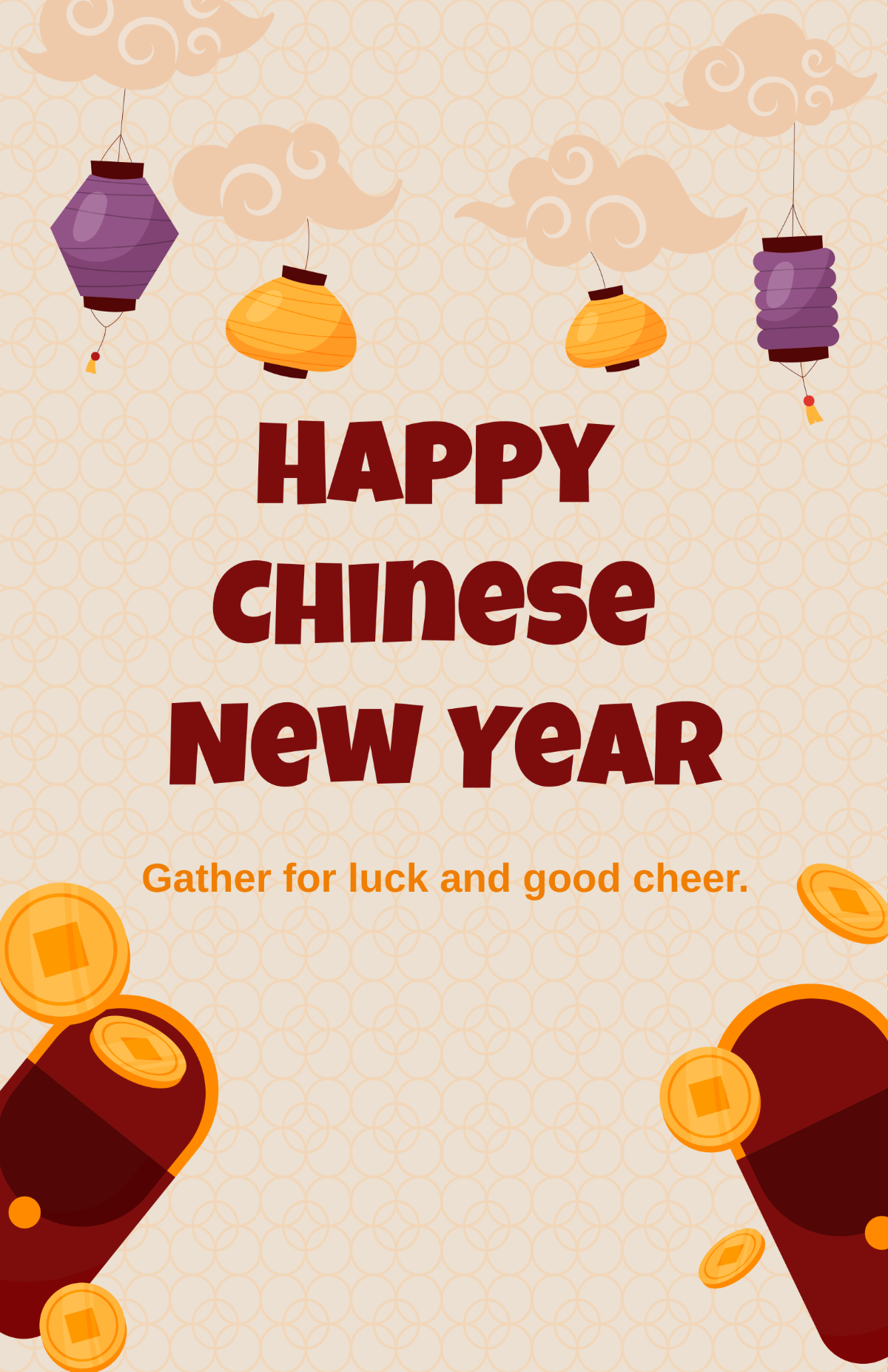 Chinese New Year Poster Design Template