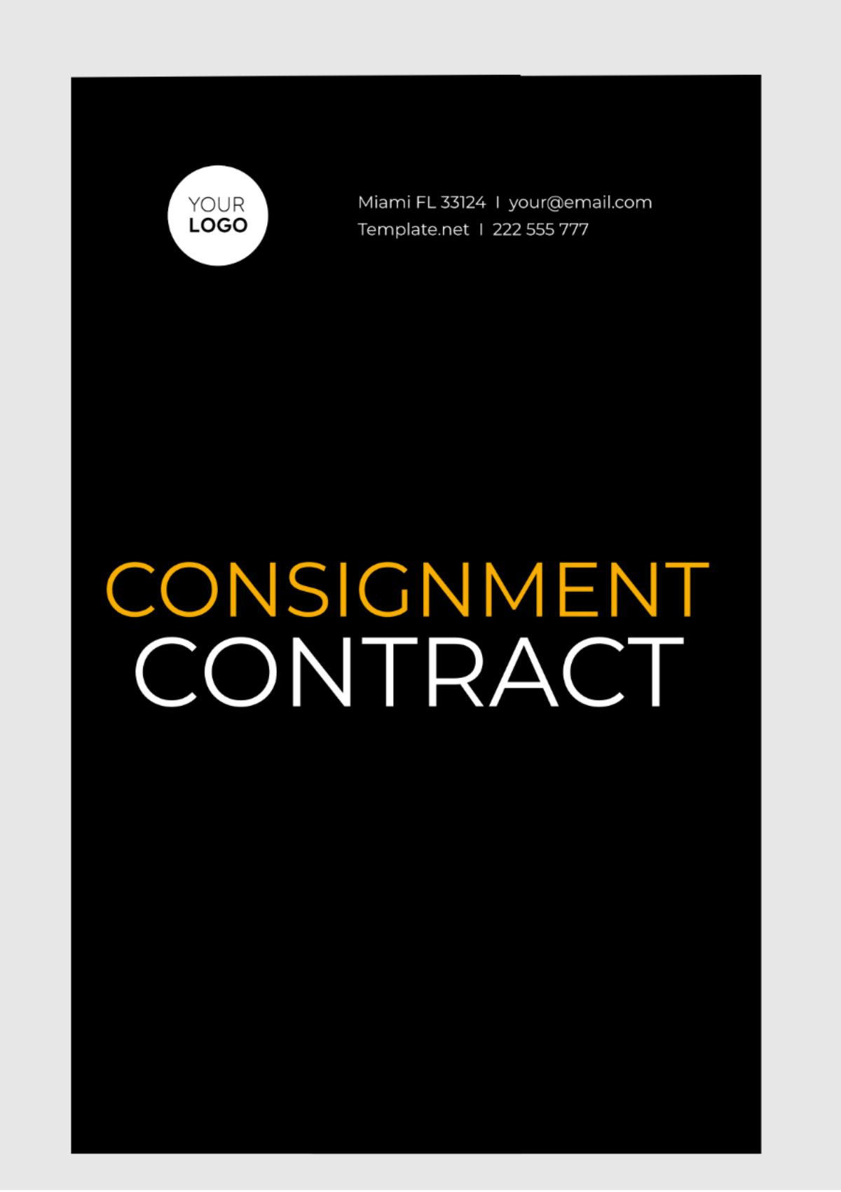 Consignment Contract Template - Edit Online & Download