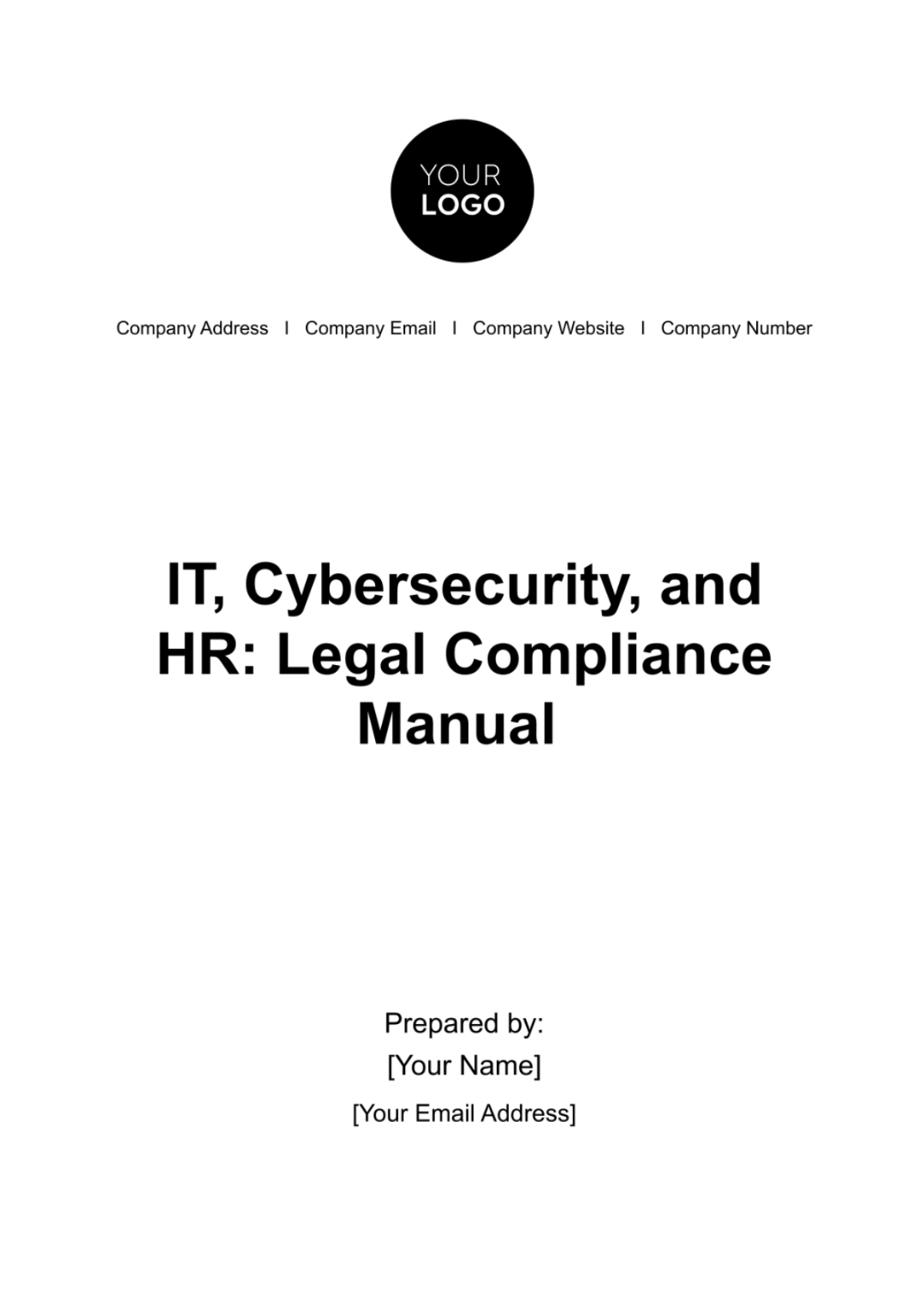 Free IT, Cybersecurity, and HR: Legal Compliance Manual Template