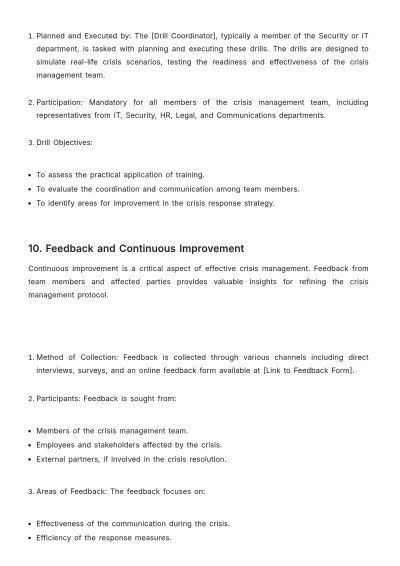 Free Account Crisis Management Protocol Template to Edit Online