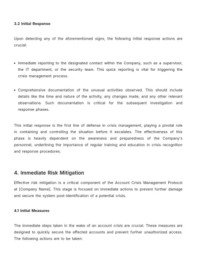 Free Account Crisis Management Protocol Template to Edit Online