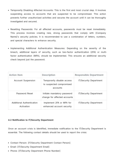Free Account Crisis Management Protocol Template to Edit Online