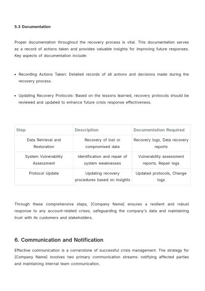 Free Account Crisis Management Protocol Template to Edit Online