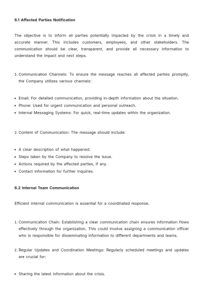 Free Account Crisis Management Protocol Template to Edit Online