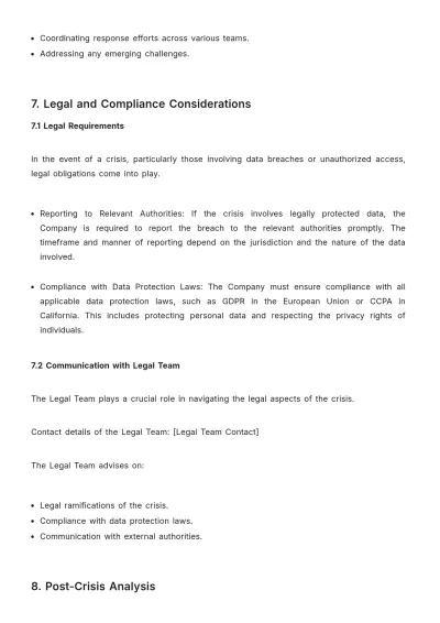 Free Account Crisis Management Protocol Template to Edit Online