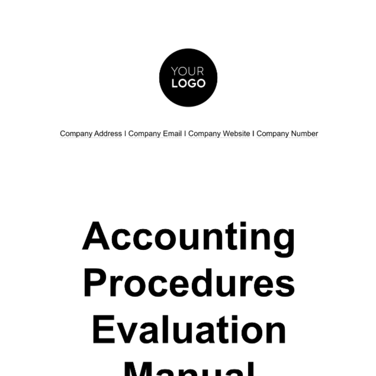 Accounting Procedures Evaluation Manual Template - Edit Online ...