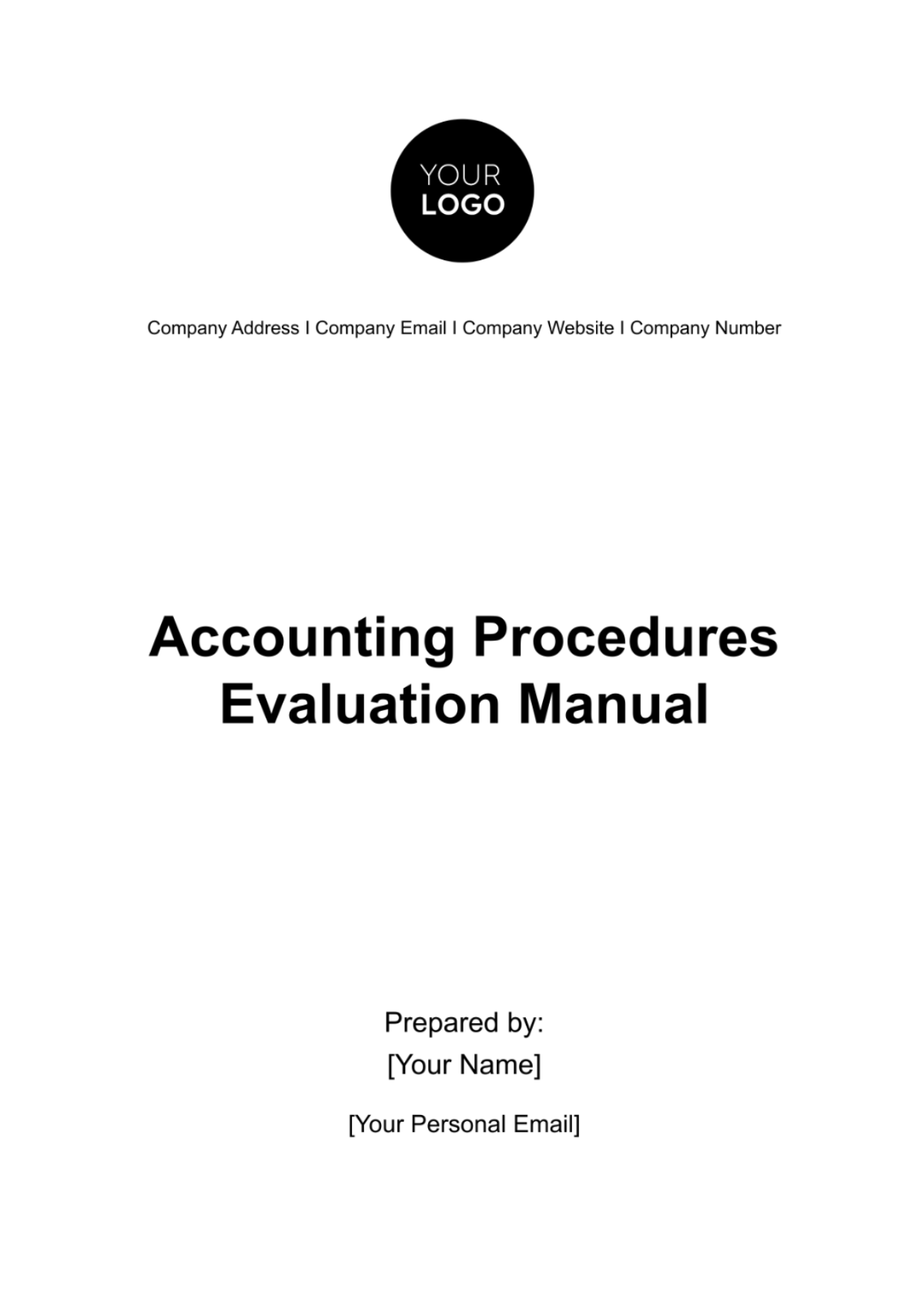 Accounting Procedures Evaluation Manual Template - Edit Online & Download