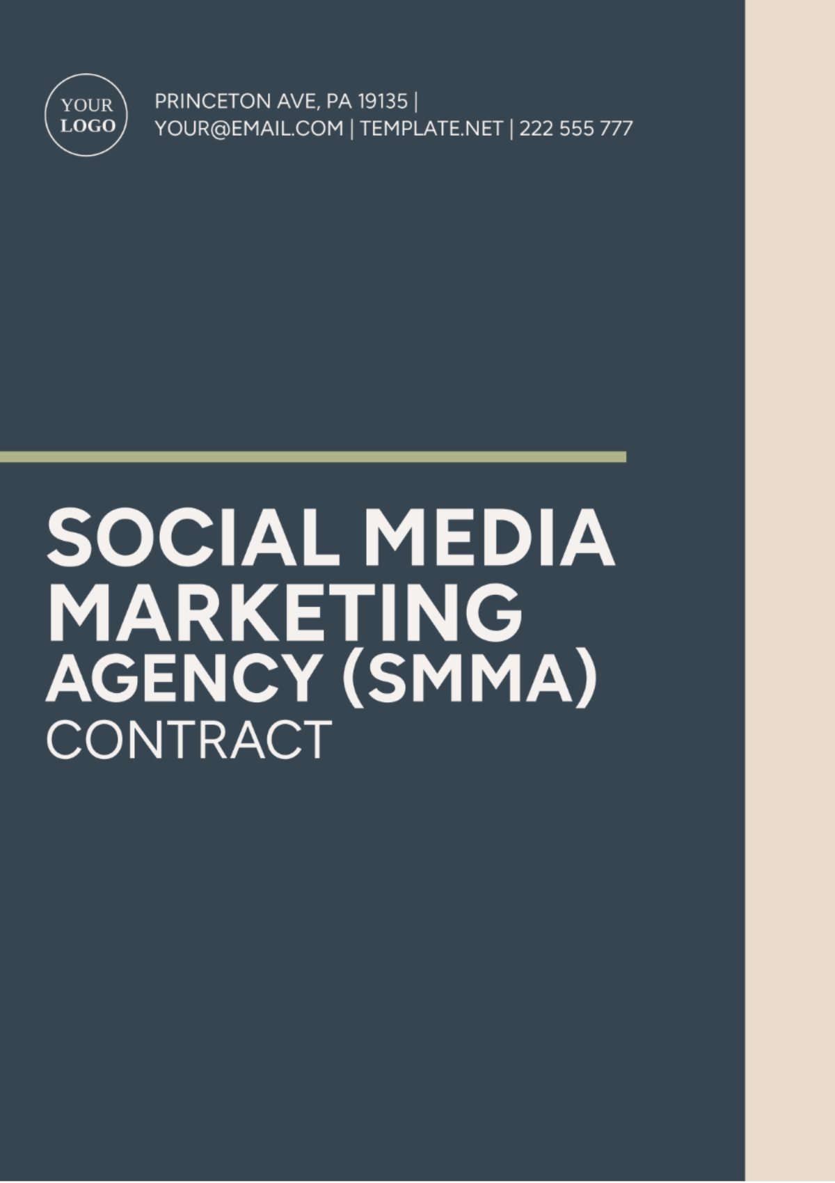 Social Media Marketing Agency (Smma) Contract Template