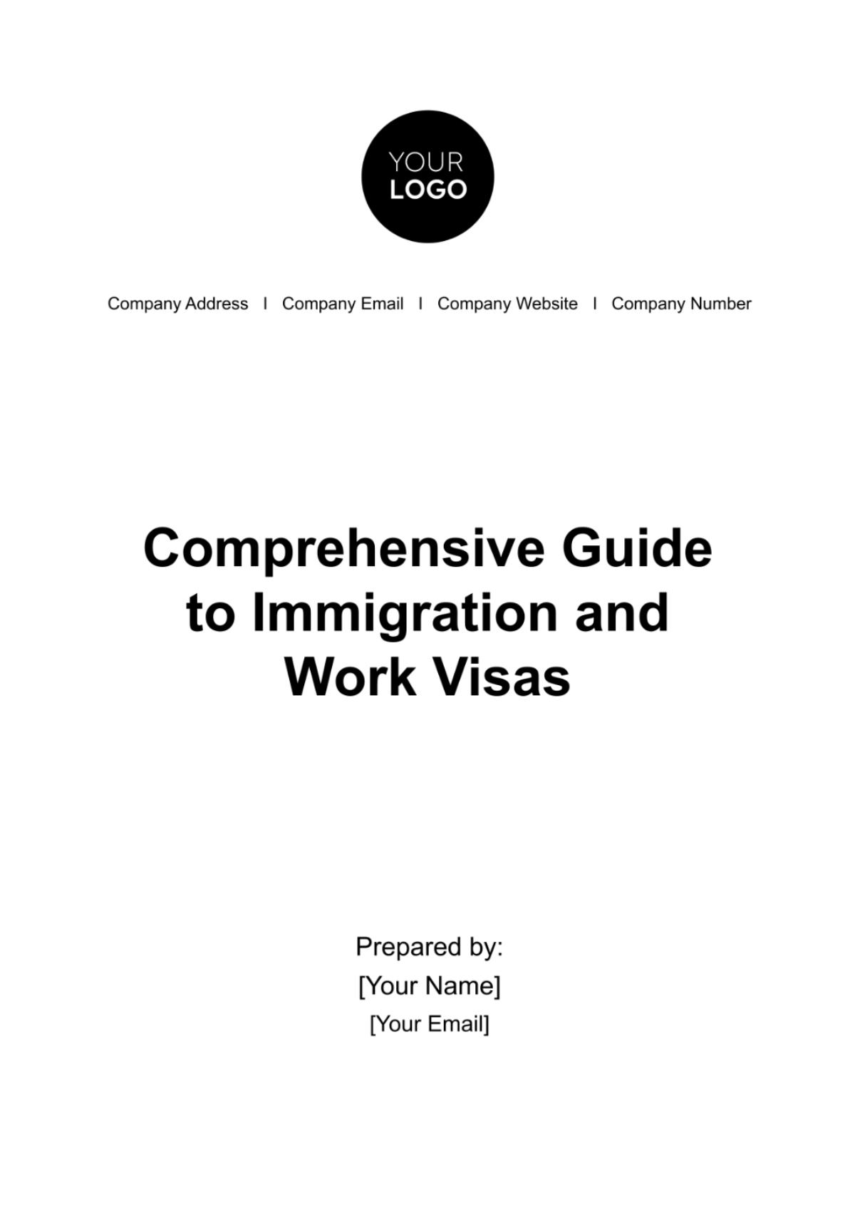 Free Comprehensive Guide to Immigration and Work Visas HR Template