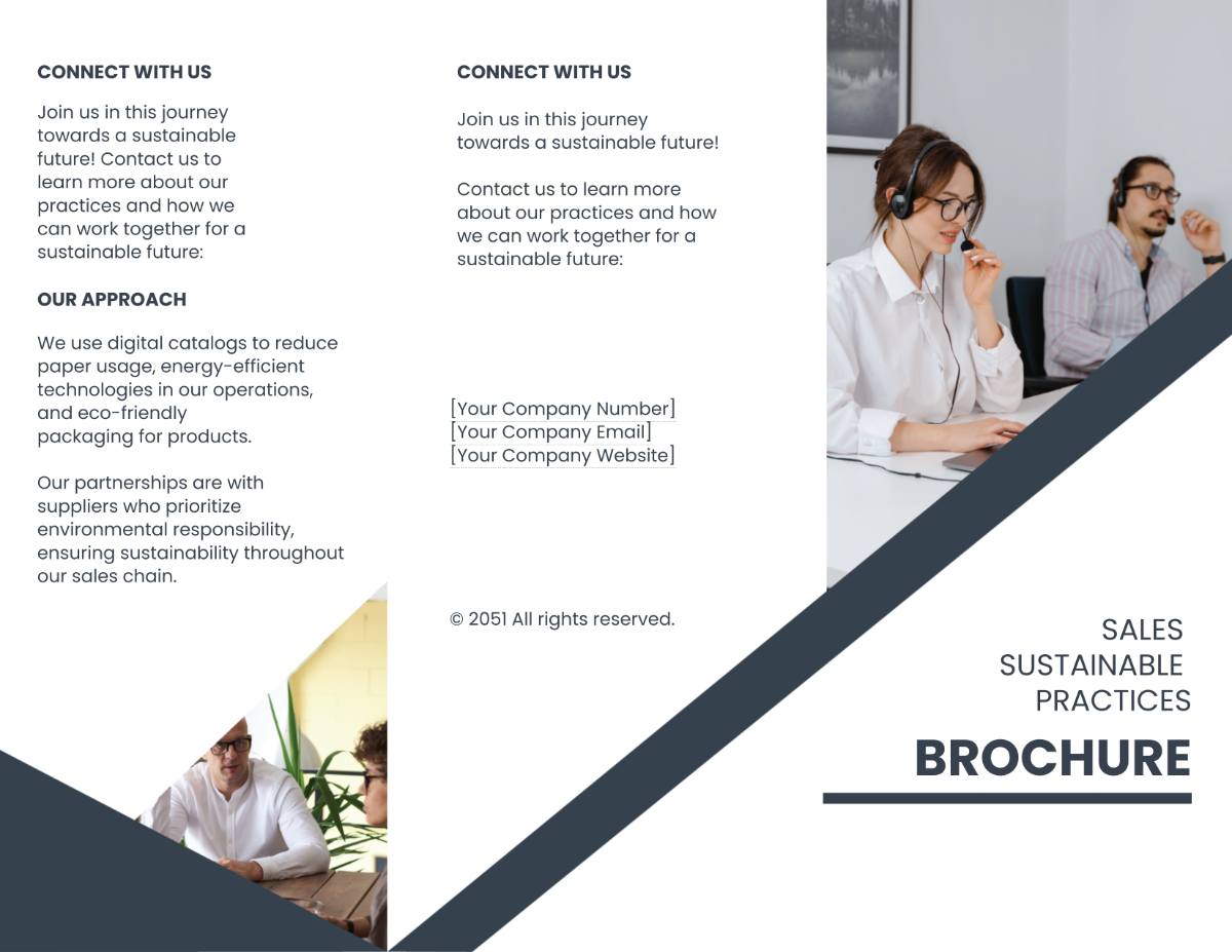 Sales Sustainable Practices Brochure Template