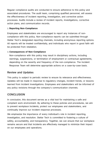 Free Policy & Procedure Manual for Workplace Incidents HR Template to Edit Online