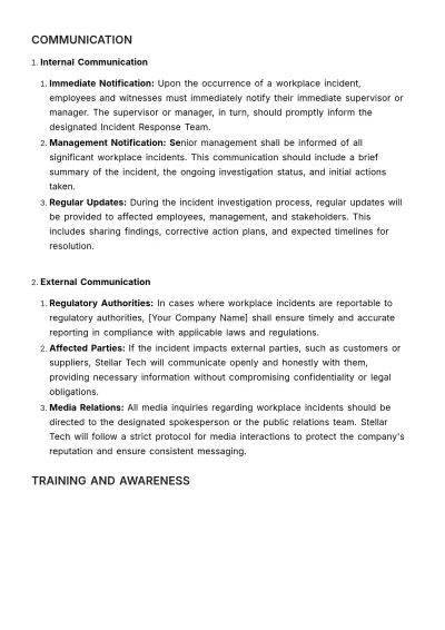 Free Policy & Procedure Manual for Workplace Incidents HR Template to Edit Online