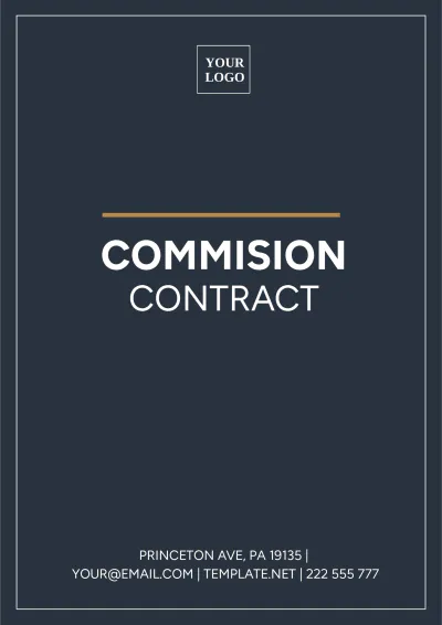 Free Commission Contract Template to Edit Online