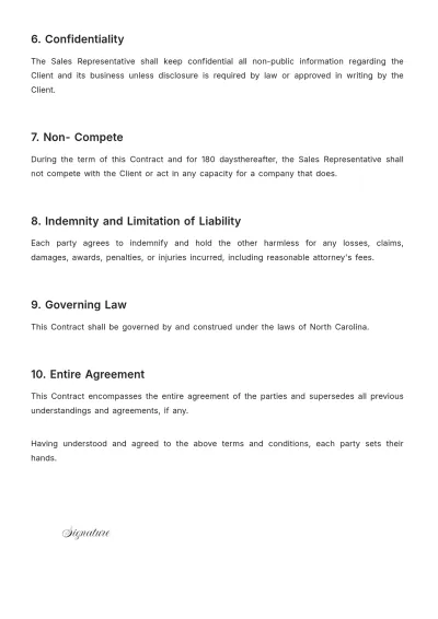 Free Commission Contract Template to Edit Online