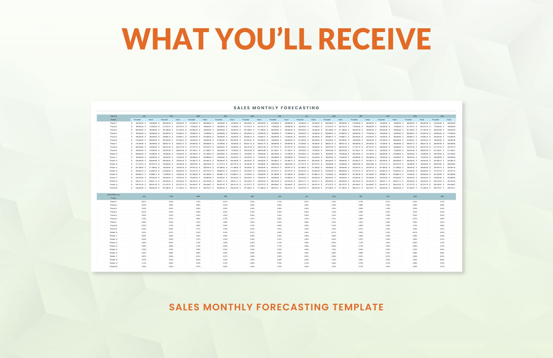 Sales Monthly Forecasting Template