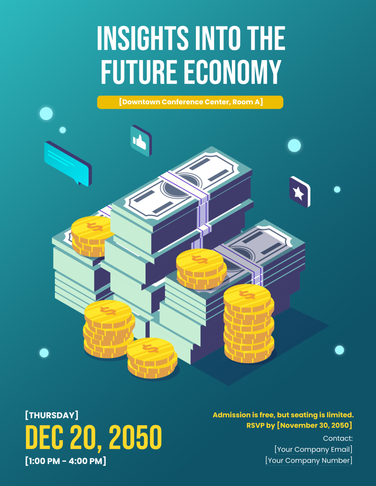 Economic Forecast Briefing Flyer Template
