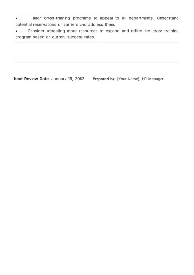 Free Cross-training Feedback Slip HR Template to Edit Online