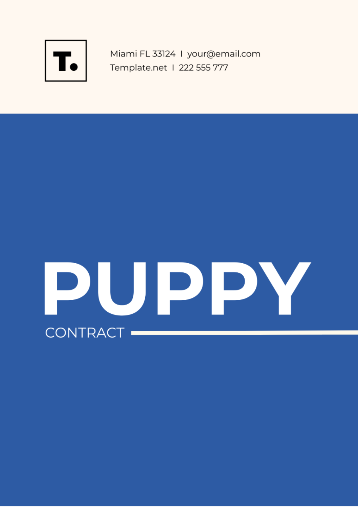 Puppy Contract Template - Edit Online & Download