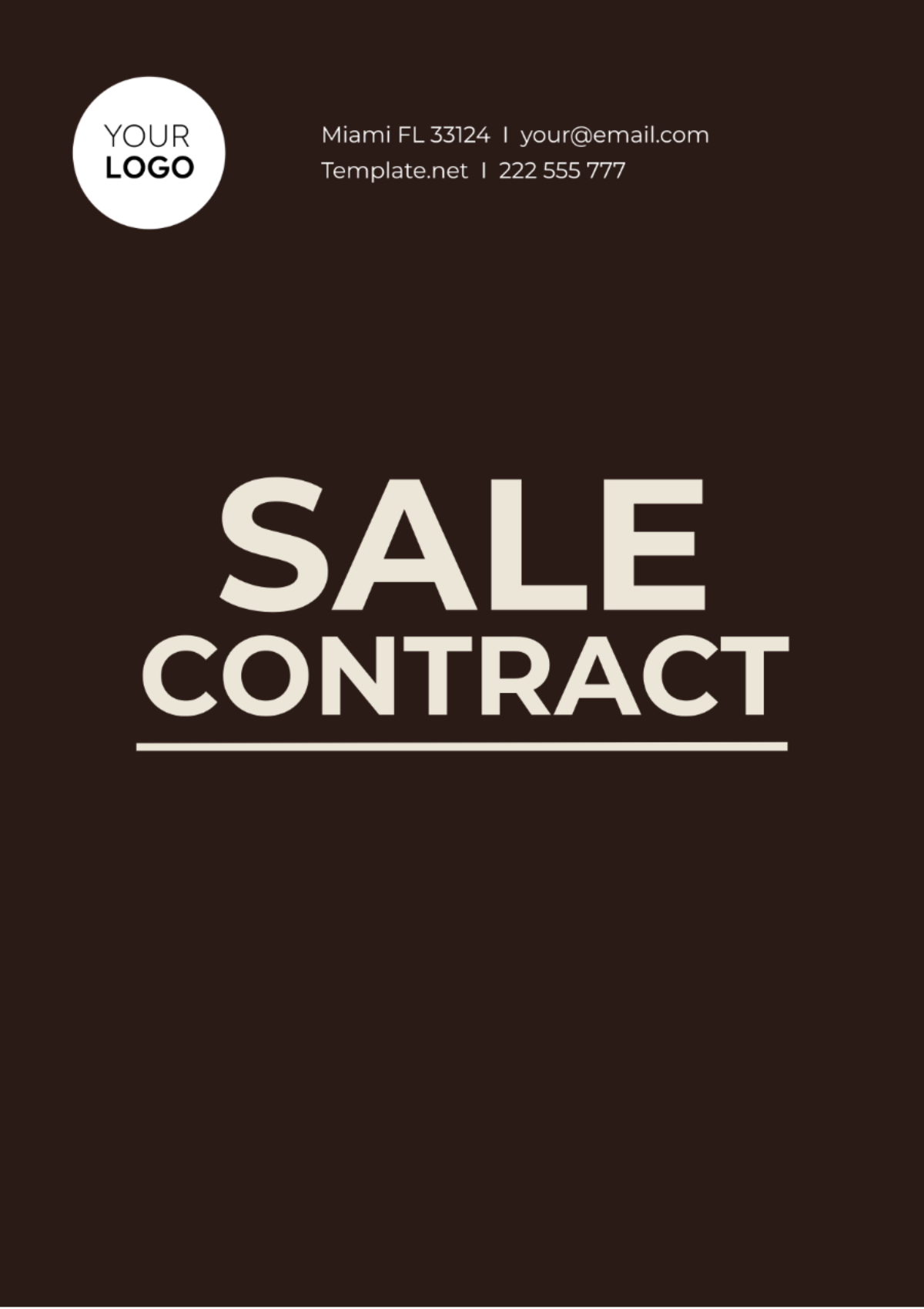 Sale Contract Template