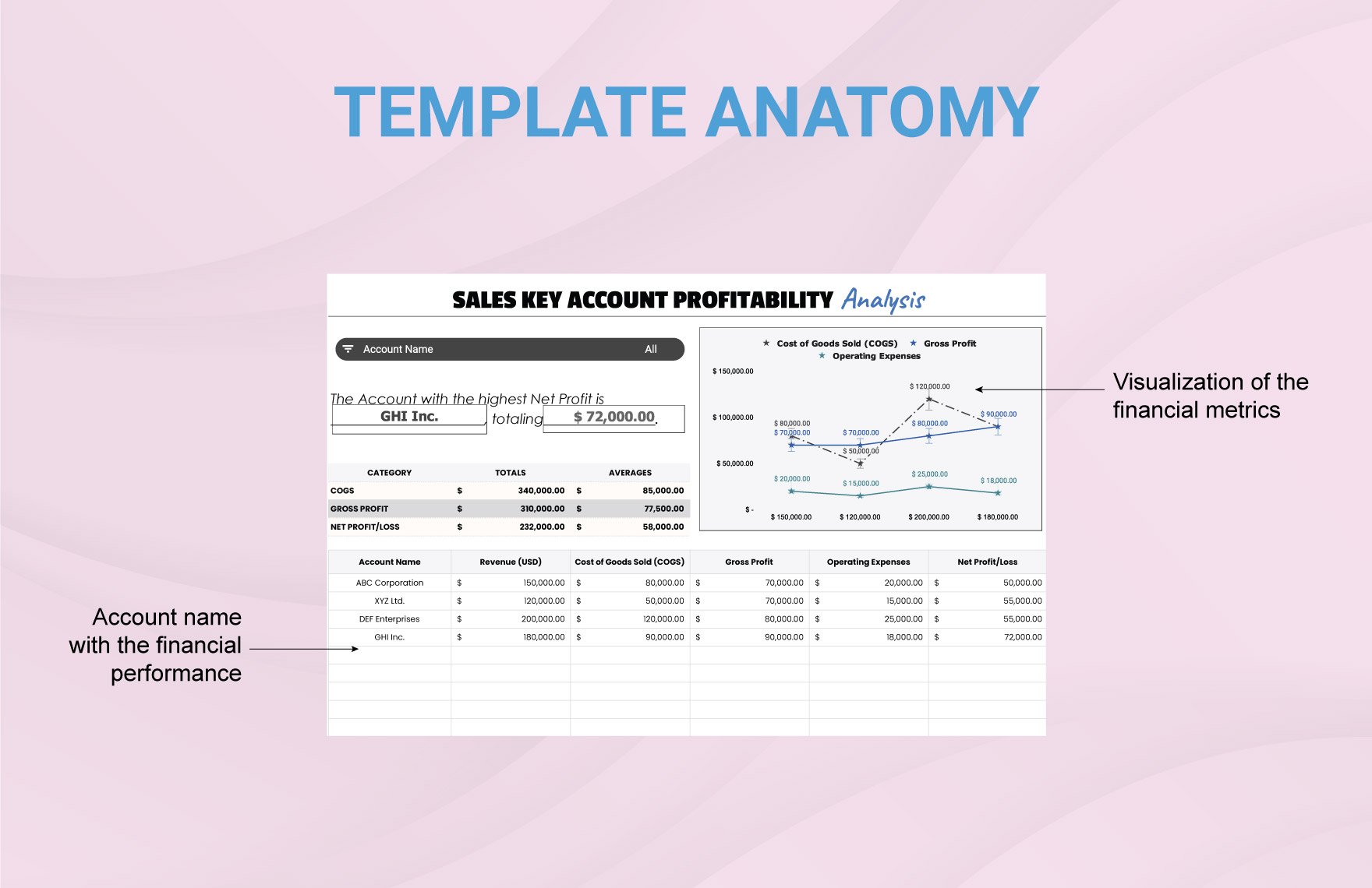 Sales Key Account Profitability Analysis Template