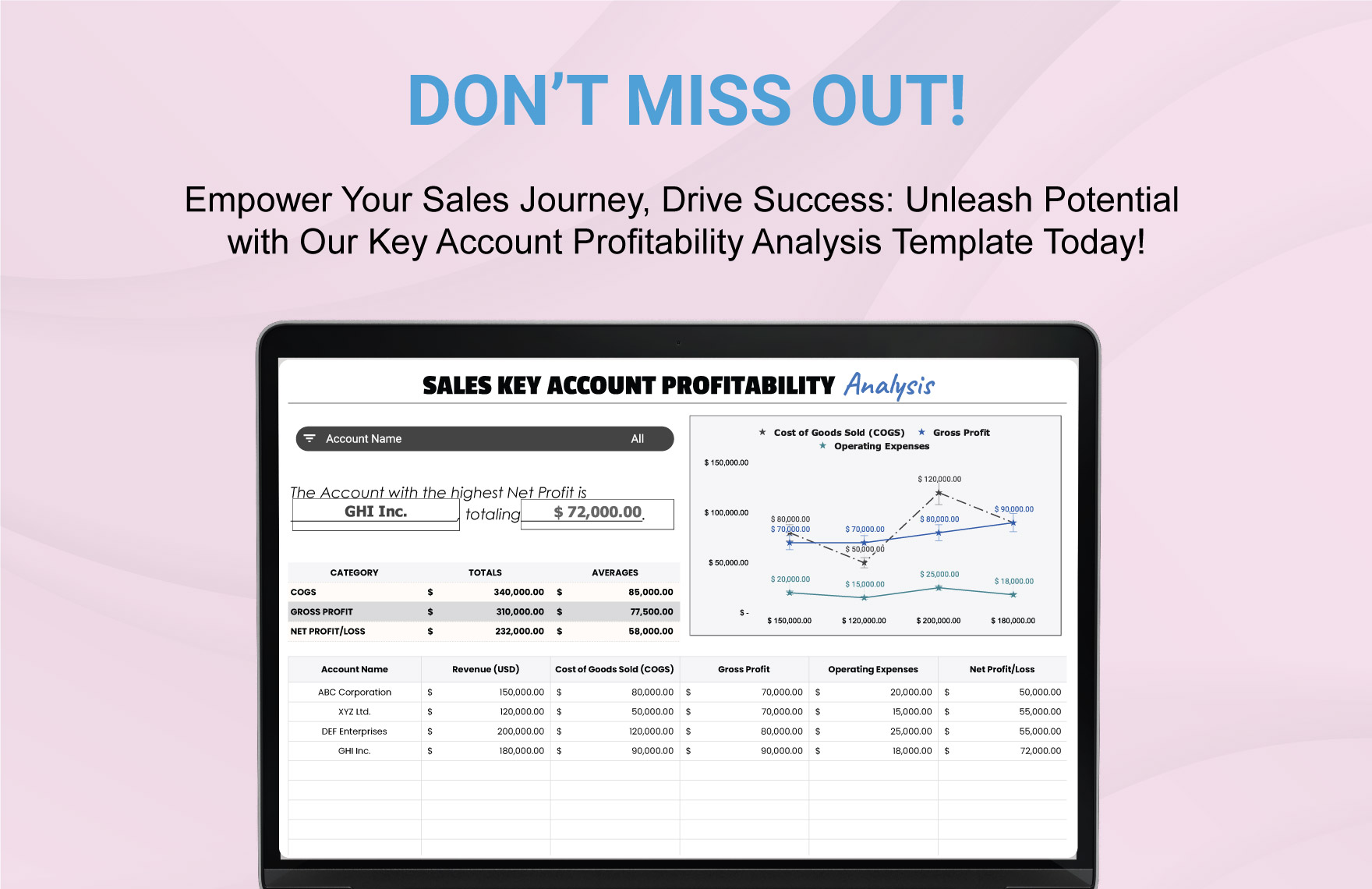 Sales Key Account Profitability Analysis Template