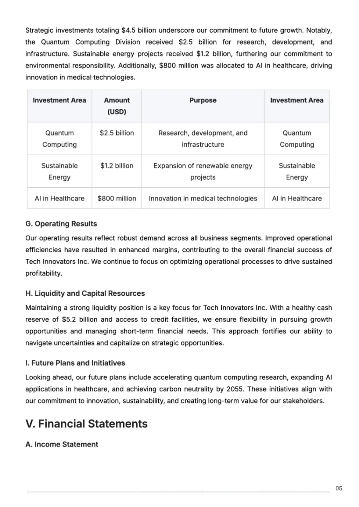 Free Annual Account Reporting Template to Edit Online