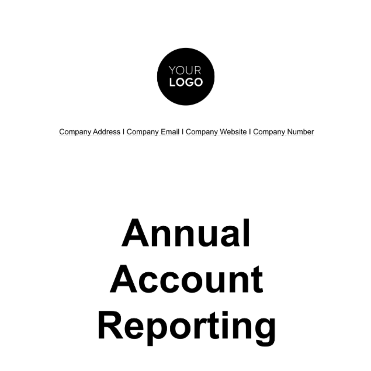 Annual Account Reporting Template