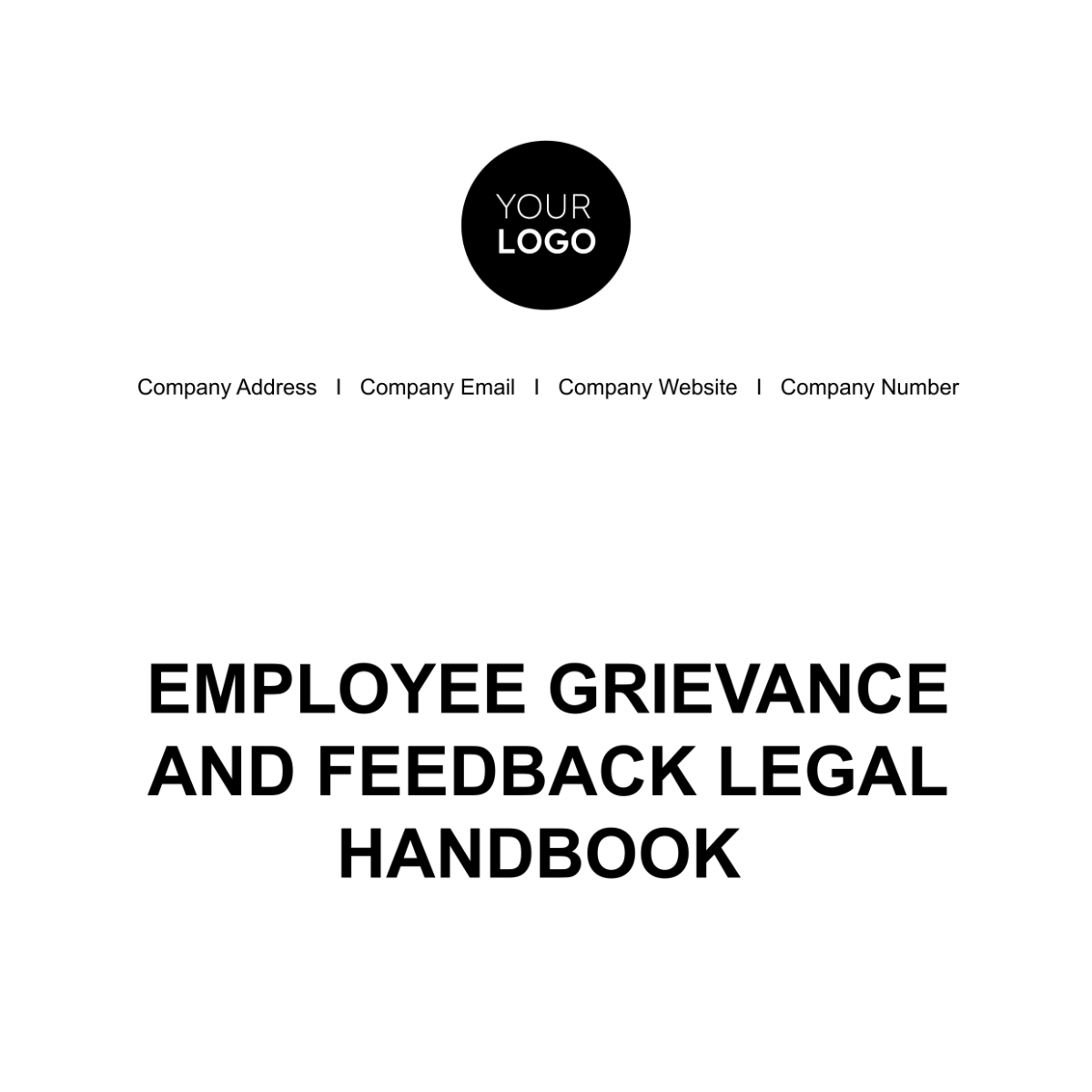 Employee Grievance and Feedback Legal Handbook HR Template - Edit Online & Download