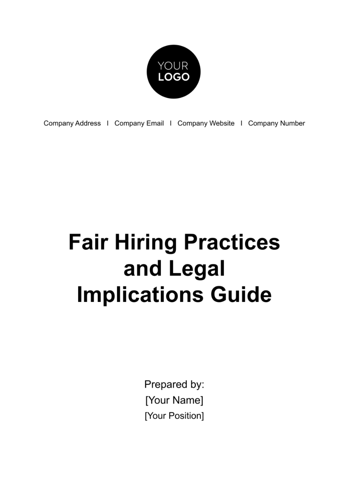 Fair Hiring Practices and Legal Implications Guide HR Template